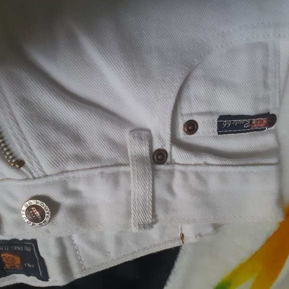 Vintage Y2K Route 66 white denim shorts - Picture 3 of 7